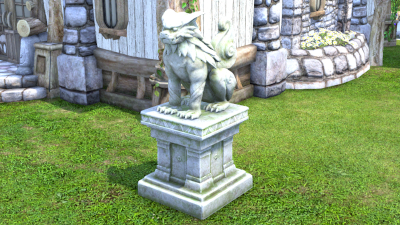 【FF14】狛犬石像（庭具）