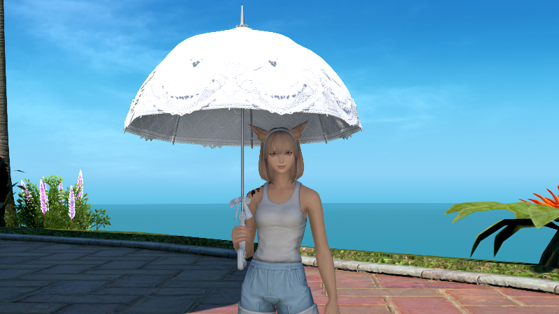【FF14】ホワイトレースパラソル（ファッションアクセサリー）