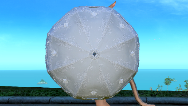 【FF14】ホワイトレースパラソル（ファッションアクセサリー）