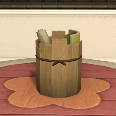 【FF14】ウッドトラッシュボックス（調度品/卓上）