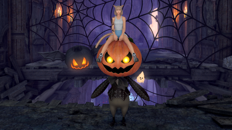 【FF14】パンプキンウォーカー（マウント）