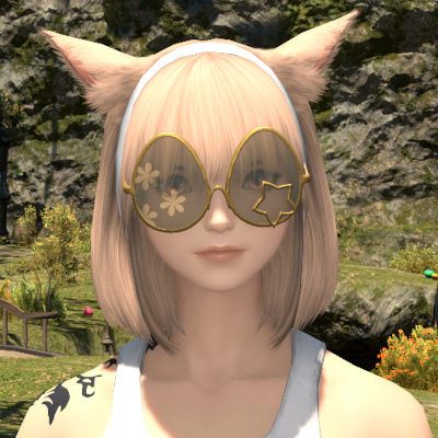 【FF14】スリムフレーム・エッググラス（頭装備品）/スタイルカタログ:スリムフレーム・エッググラス（フェイスアクセ）