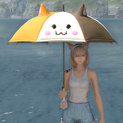 【FF14】ファットキャットパラソル（ファッションアクセサリー）