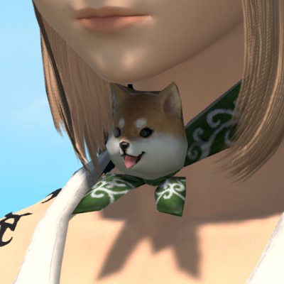 【FF14】豆柴首巻（首アクセサリ）