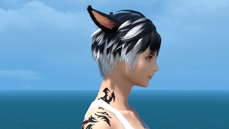 【FF14】ヘアカタログ:ソフトツーブロック（メッシュ入り）