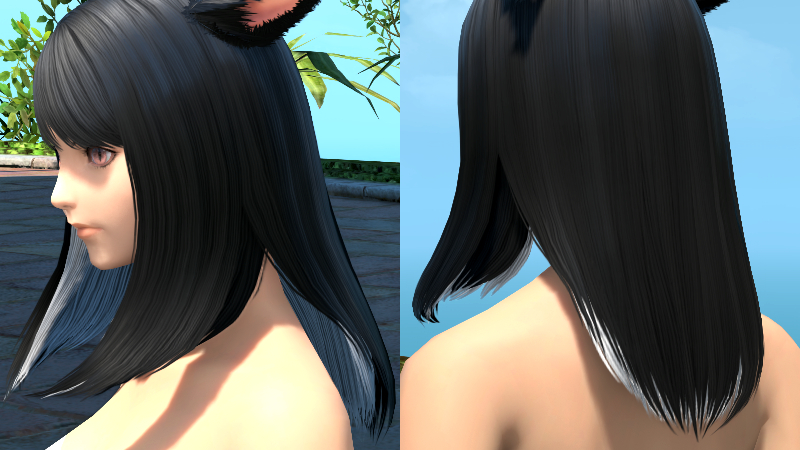 【FF14】ヘアカタログ:シンプルストレート(メッシュ入り) 【FF14】ヘアカタログ:シンプルストレート(メッシュ入り)