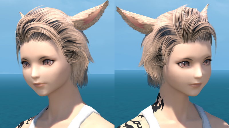 【FF14】ヘアカタログ:シンプルストレート(メッシュ入り) 【FF14】ヘアカタログ:シンプルストレート(メッシュ入り)