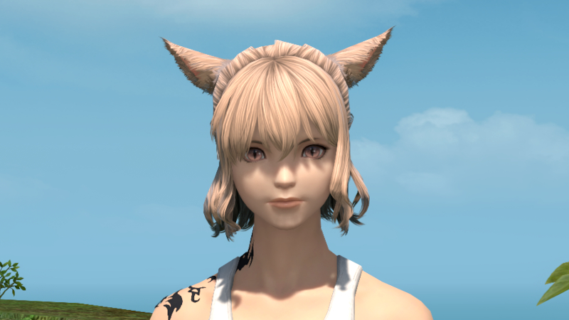 【FF14】ヘアカタログ:ハーフアップボブ