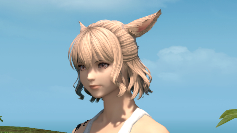 【FF14】ヘアカタログ:ハーフアップボブ