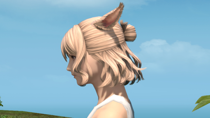 【FF14】ヘアカタログ:ハーフアップボブ