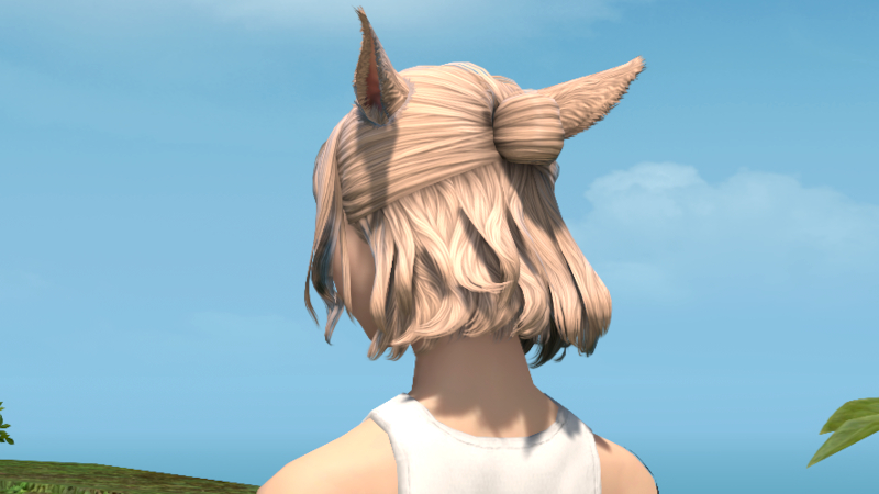 【FF14】ヘアカタログ:ハーフアップボブ
