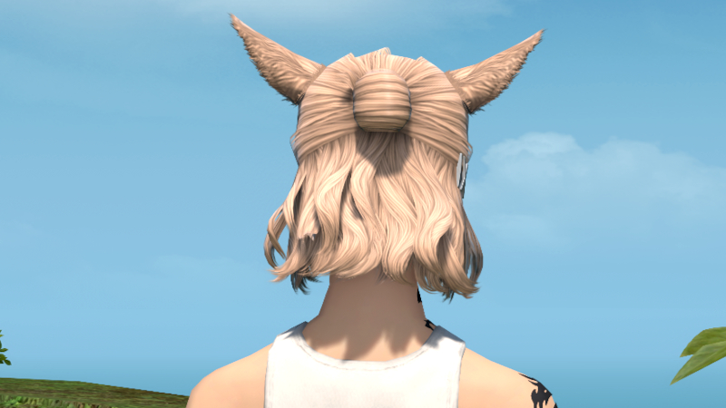 【FF14】ヘアカタログ:ハーフアップボブ